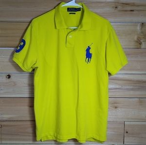 Polo Ralph Lauren Neon Short Sleeve Two Button Polo, Men's XL, Big Graphic